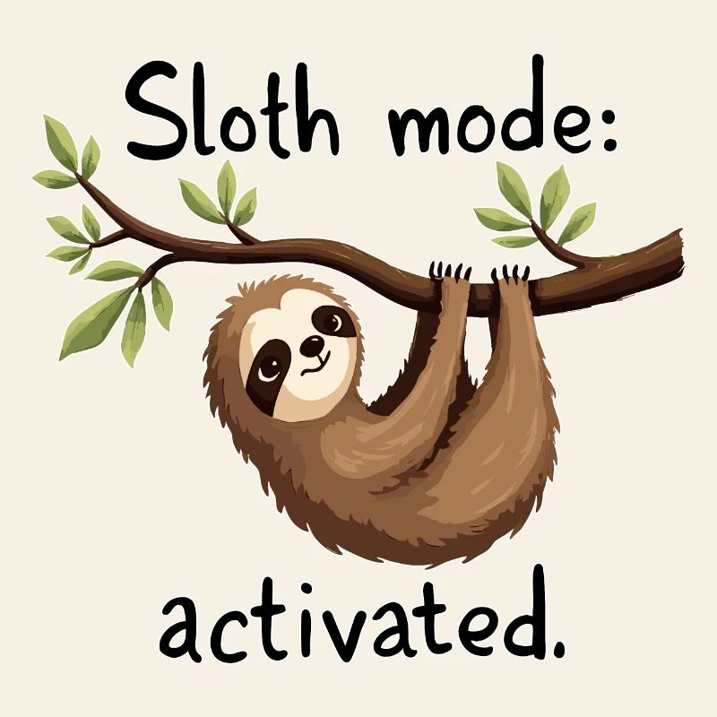 Sloth Mode Activated: Hanging Sloth Art
