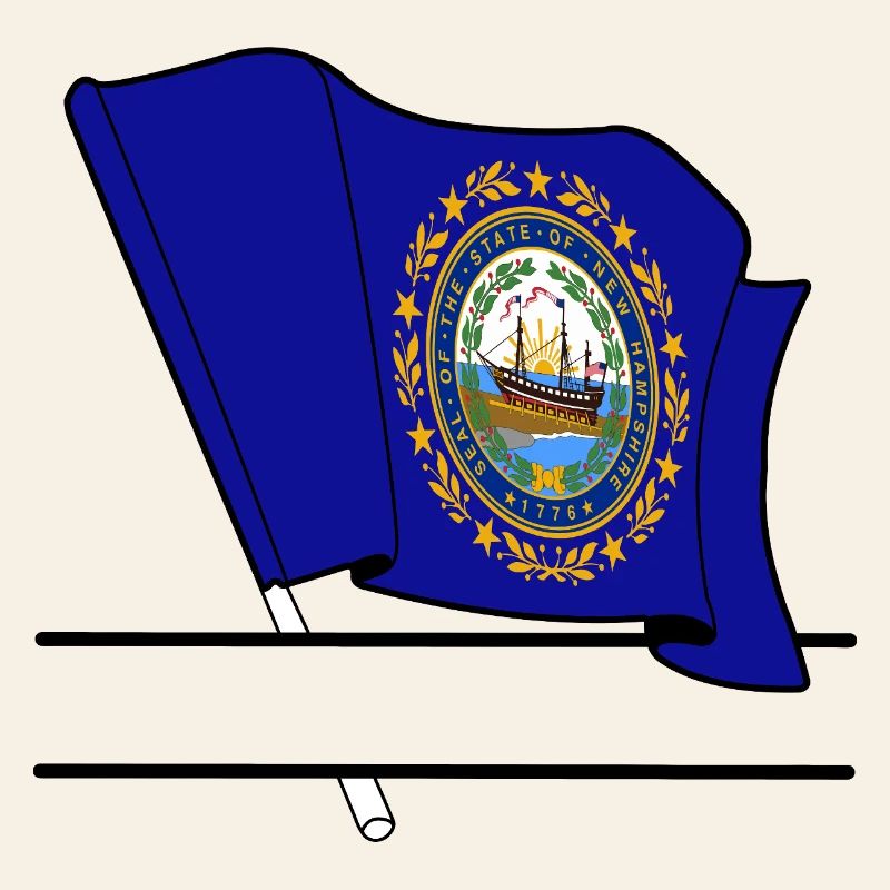 Drapeau New Hampshire texte bannière