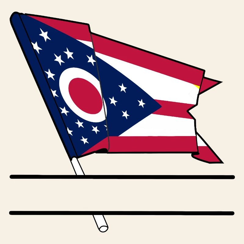 Bannière de texte Flag Ohio