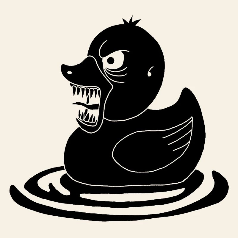 Schwarze dämonische Ente