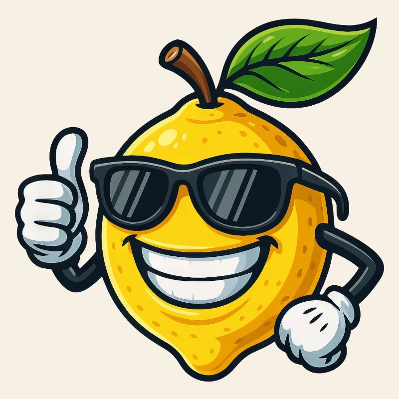 Fruité Jaune Citron Été Cool Pouce Levé