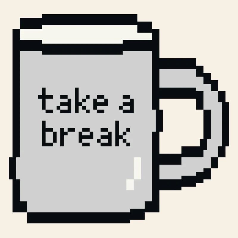 Relax Check Pixel Art Mug