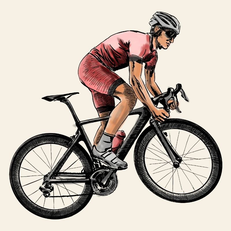 Dynamic cyclist in competition