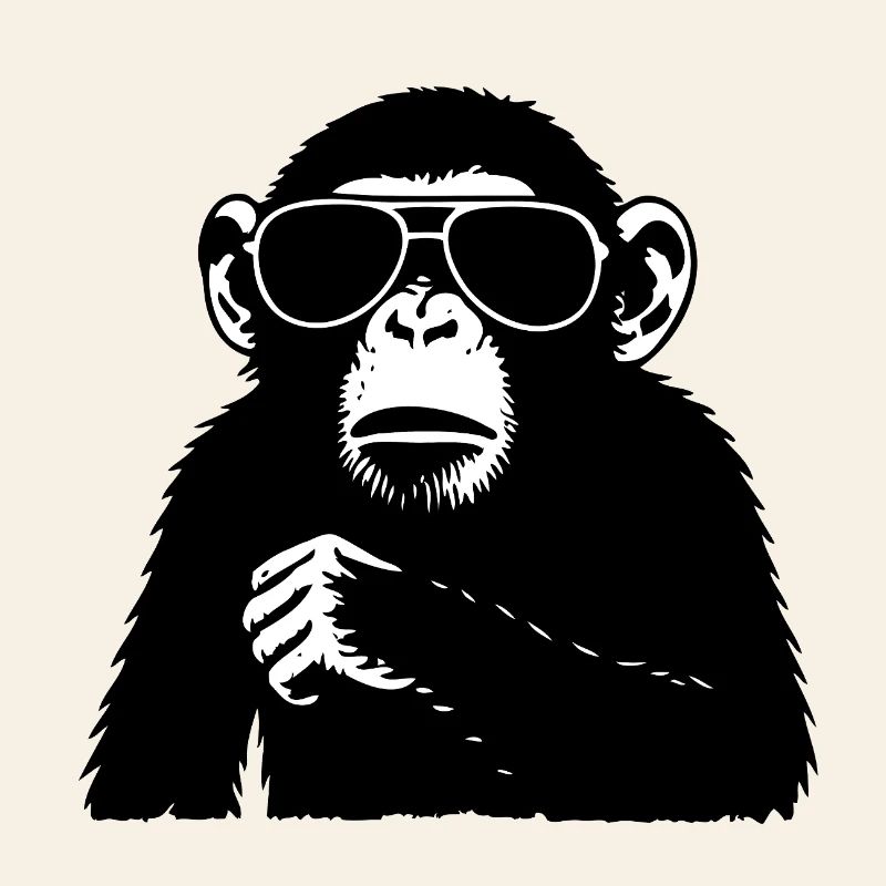Cool Affe mit Sonnenbrille