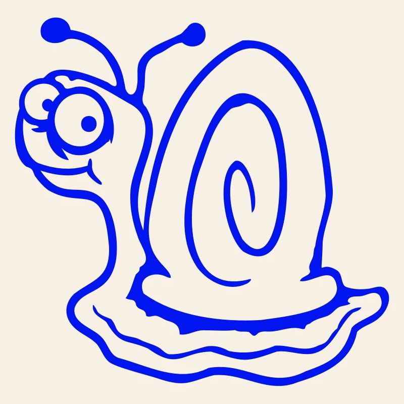 Snail anxious unsure looking back cute