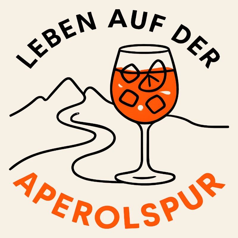Leben auf der Aperolspur Spritz Humor Geschenkidee