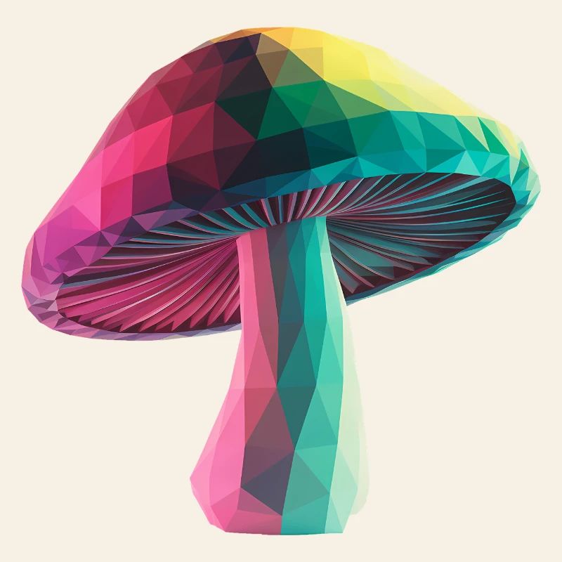 Mushroom - Cool Low Poly Logo