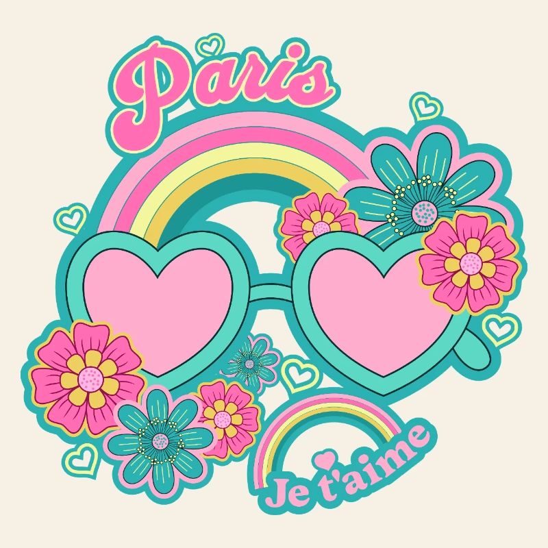 Paris Rainbow Rosé Hearts