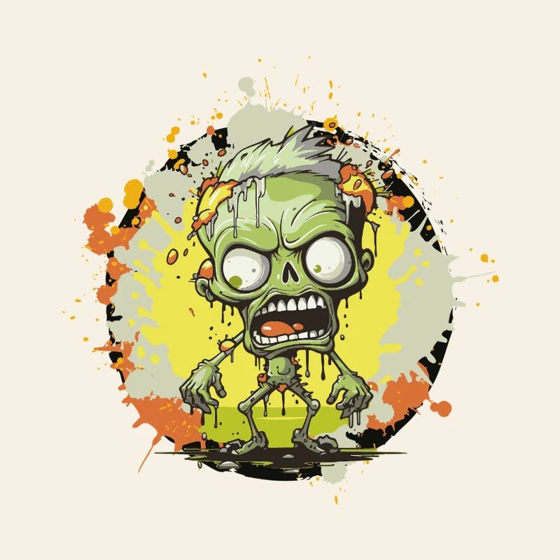 Zombie éclaboussures dessin animé