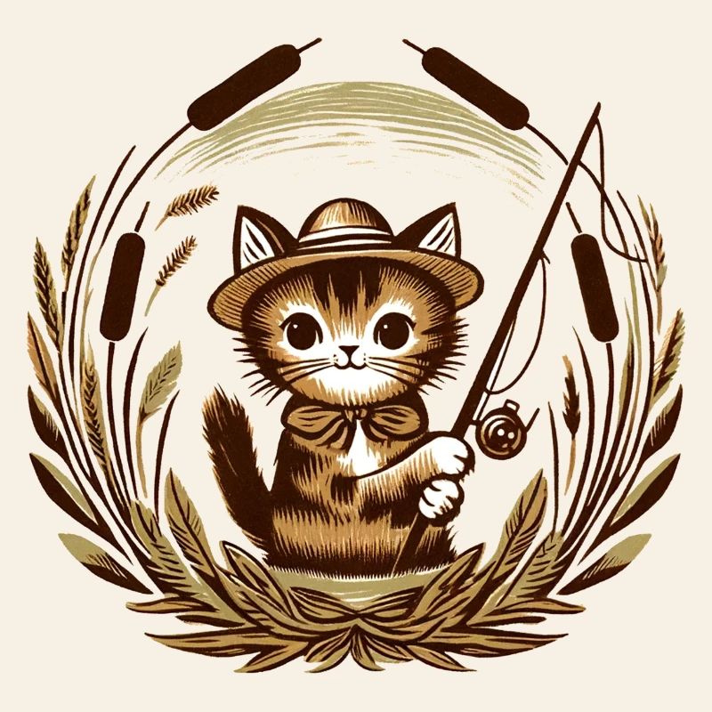 Schnurrbart-Angler-Katze