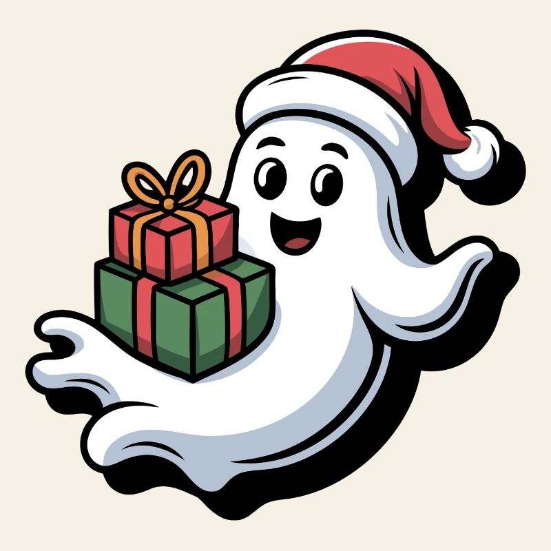 Weihnachtsgeist mit Geschenken