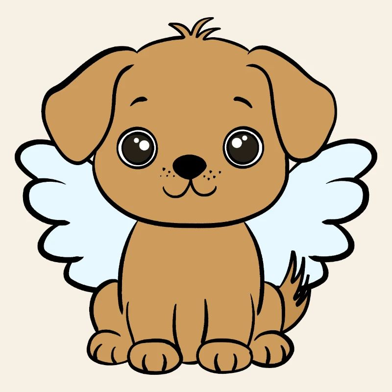 Chien avec des ailes