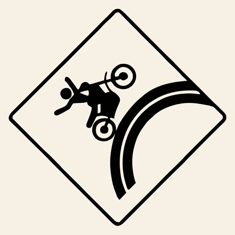 Courbe du cycliste aéroporté devant