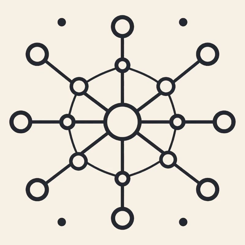 Central Network Star Pattern