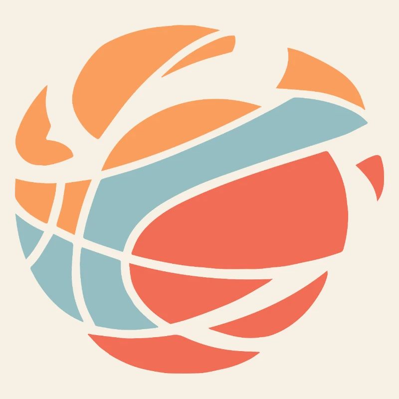 Explosion abstraite du basket-ball