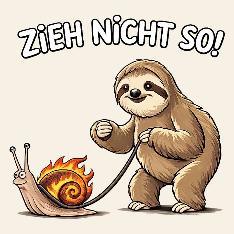Lazy buddy pulls snail