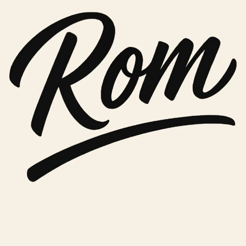 Rom Script Lettering Subline