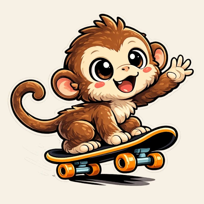 Skate Monkey Cartoon