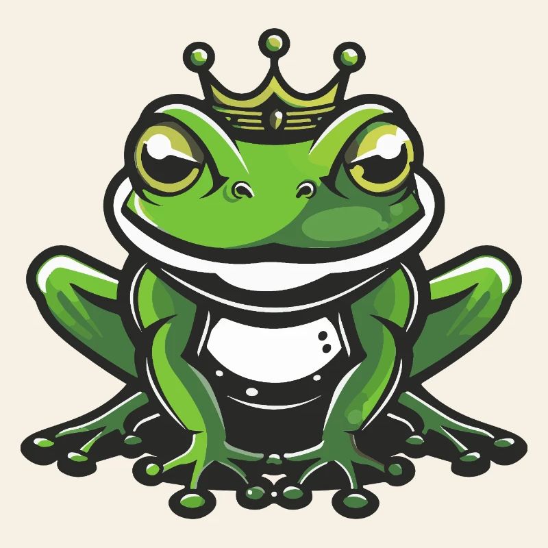 Frosch Kopf Krone