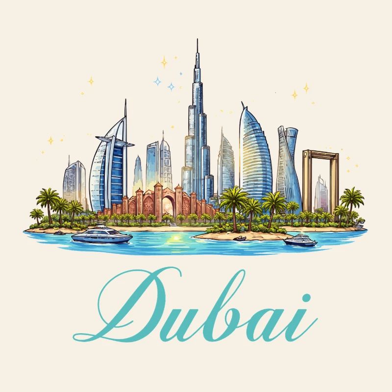 Illustration de la skyline de Dubaï