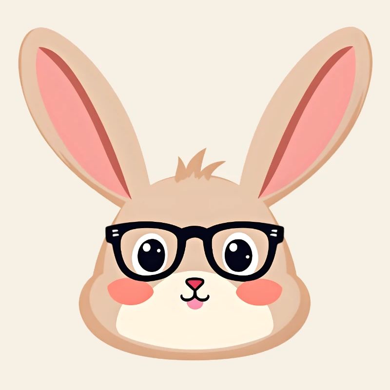 Rabbit with glasses