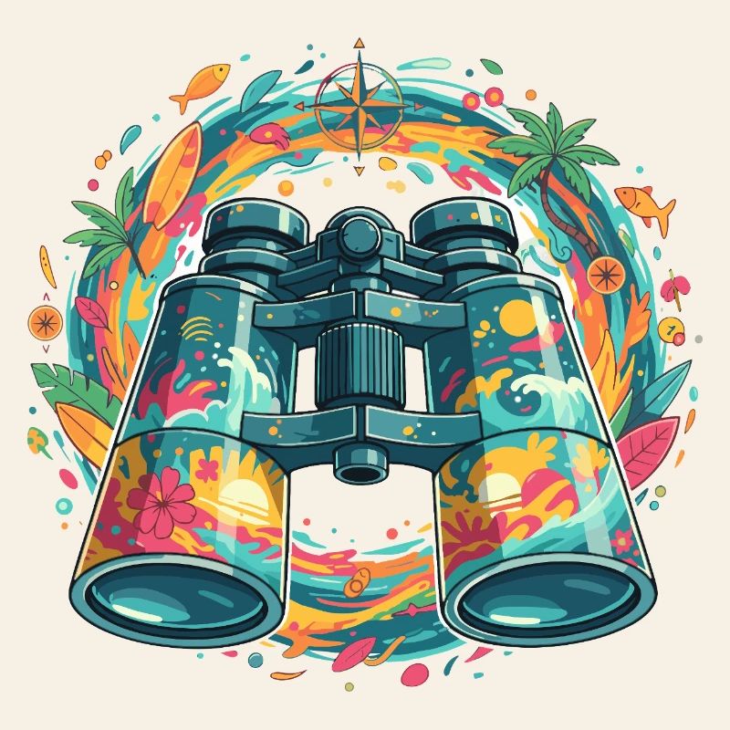 Tropical Explorer Binocular Illustration