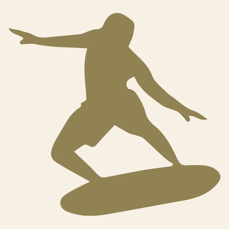 Silhouette de surfeur Surf Minimaliste