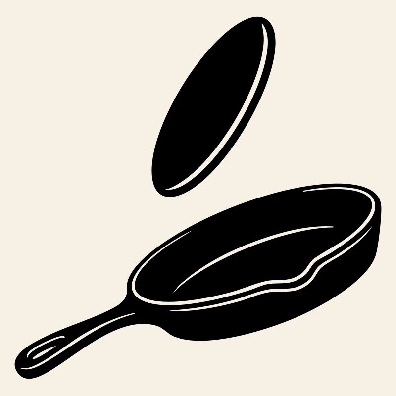 Pancake Flip Skillet Silhouette