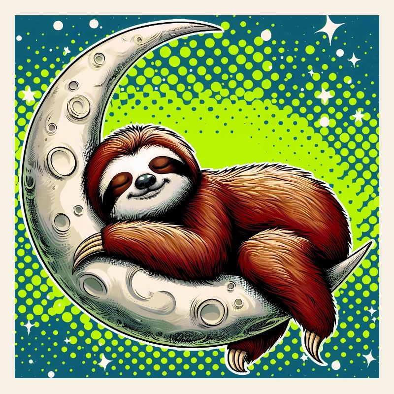 Sloth sleeps on the Moon