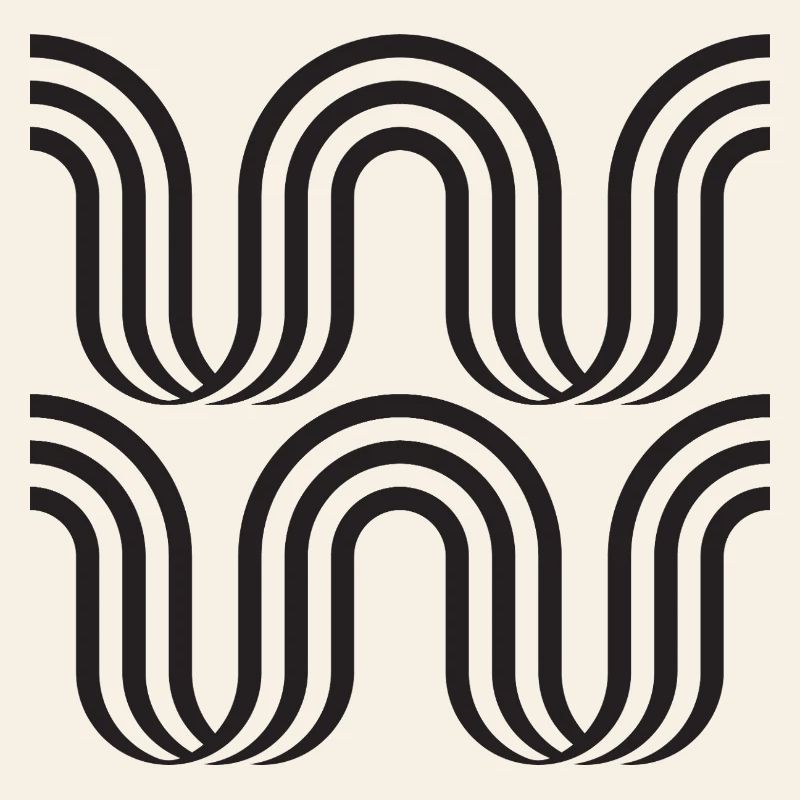 Wavy Arch Monochrome Pattern