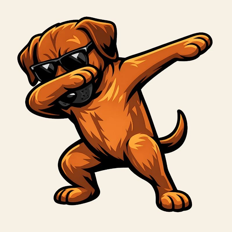 Dabbing Rhodesian Ridgeback