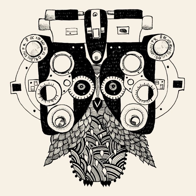 Phoropter Eule Augenoptik Optometrie