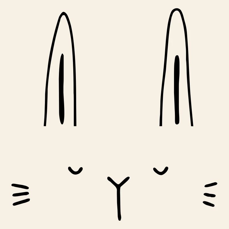 Hase Hasengesicht Gesicht Geschenkidee