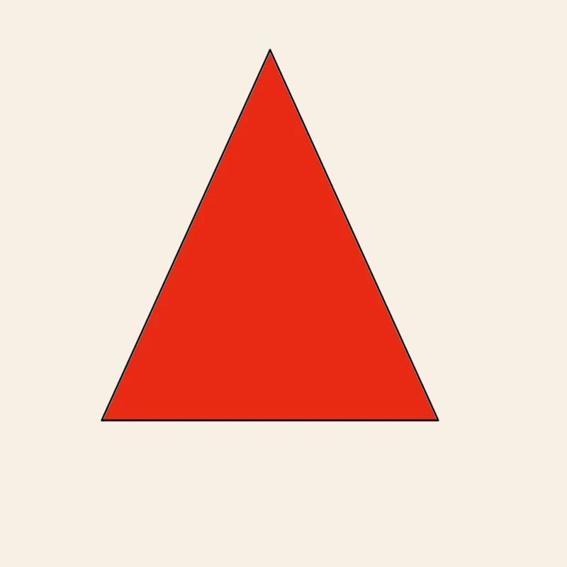 Red triangle on black