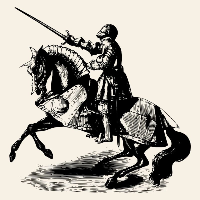 Ritter auf einem Pferd