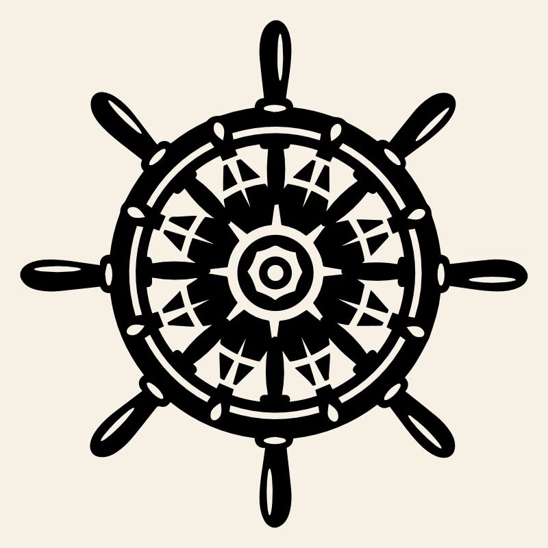 A ship wheel