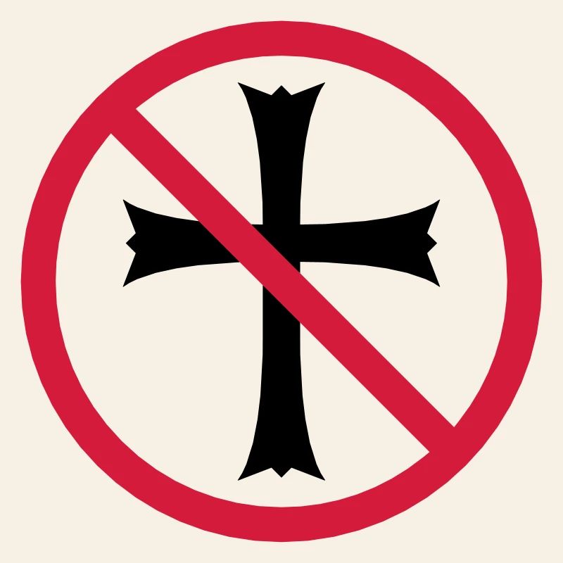 zone de bouclier interdite, aucun symbole d'église ne traverse Jésus