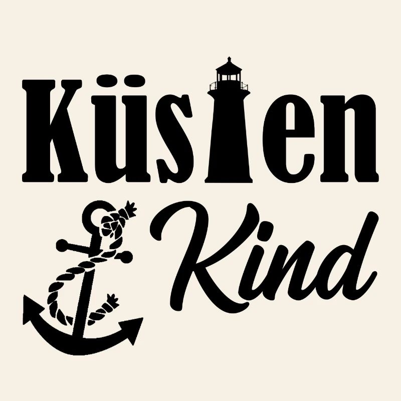 Küstenkind Anker Leuchtturm Meer Maritim Geschenk