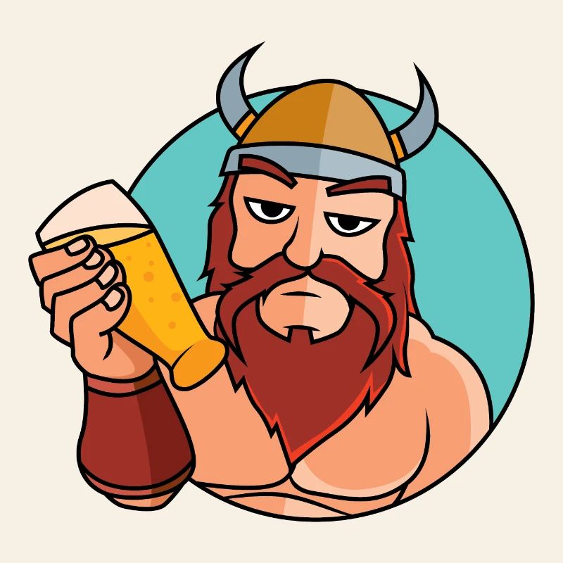 Wikinger mit Bierglas