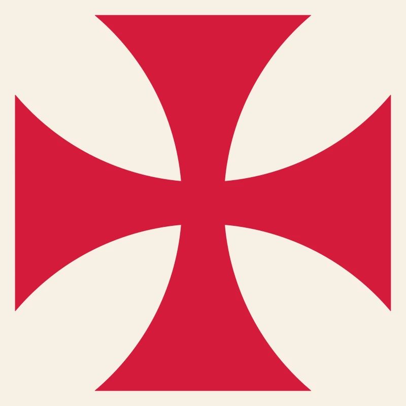 Temple cross red and fire