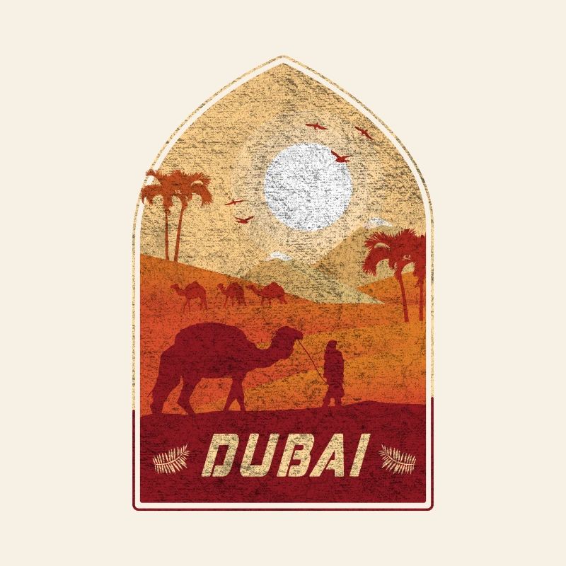 Dubai Vintage Kamel Design / Geschenkidee