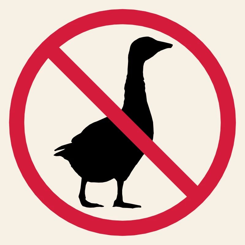 Goose forbidden sign