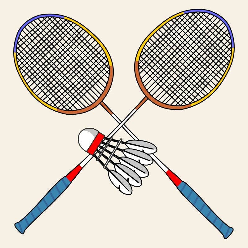 Badminton racket and shuttle
