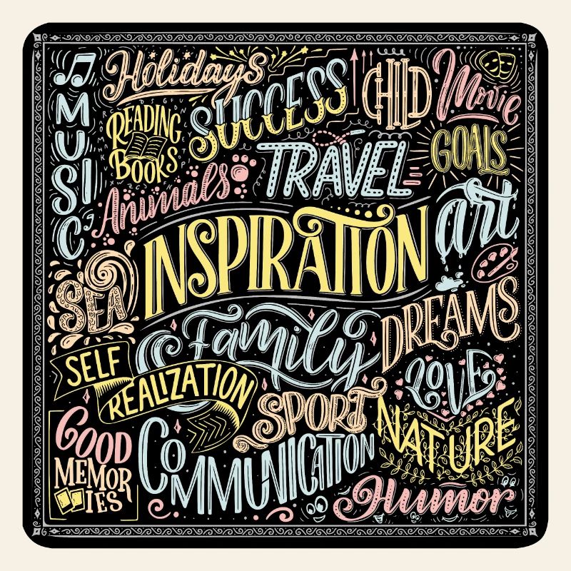 Mélange de typographies Positives Multicolores