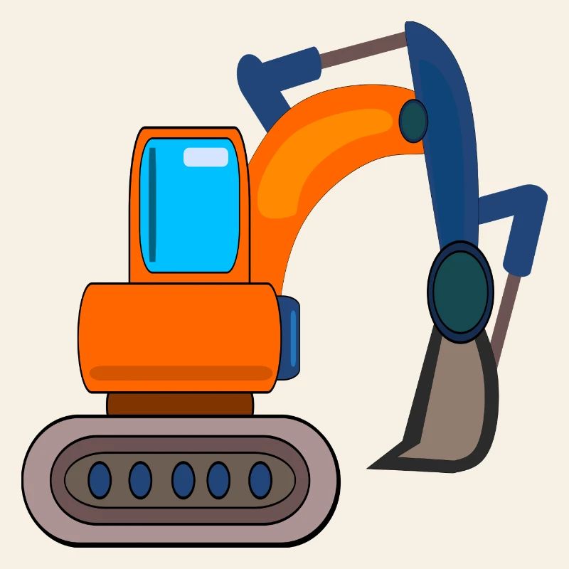 CONSTRUCTION SITE EXCAVATOR CHILDREN DIGGING