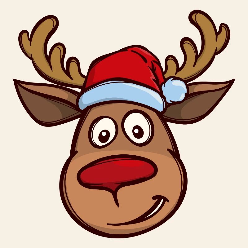 Christmas reindeer face
