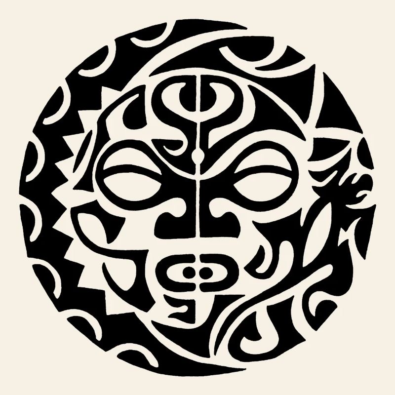 Schwarzer polynesischer Todeskopf