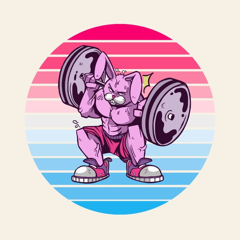Conception de bodybuilder de lapin