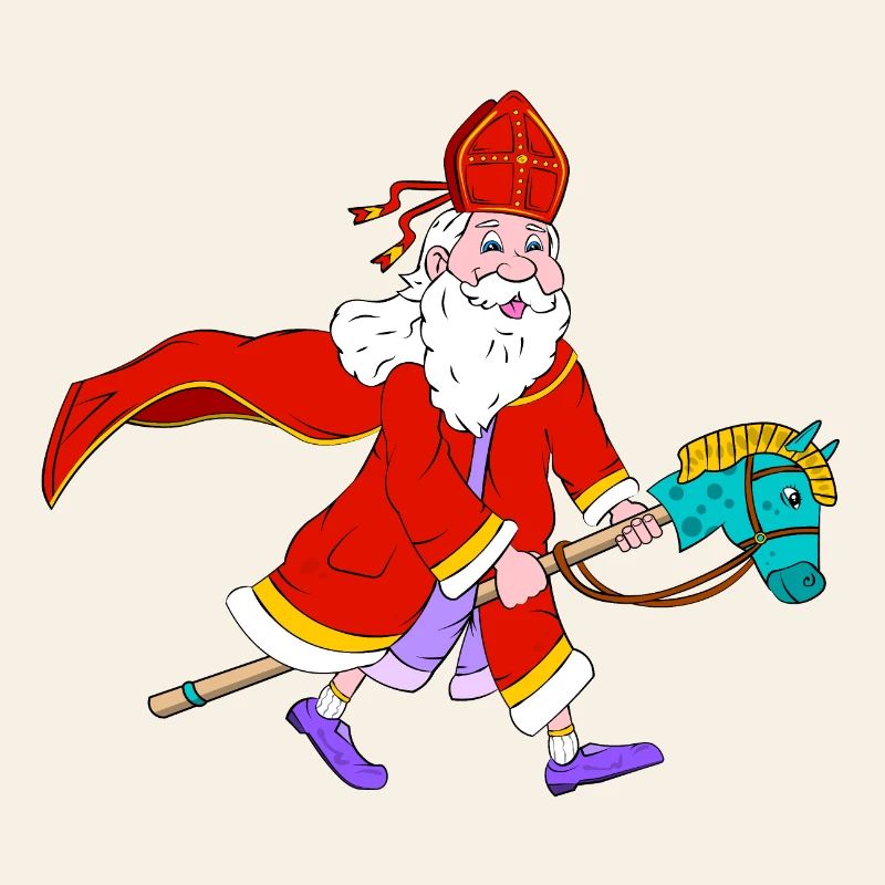 Saint-Nicolas sur le cheval de loisir jouet