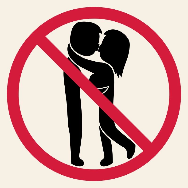 Signe interdit de baiser